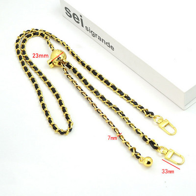 Dodaci za torbe Lanac za torbe DIY PU kožne metalne torbe Remen Podesivi remen za rame Chic Zlatna lopta za zamjenu preko tijela
