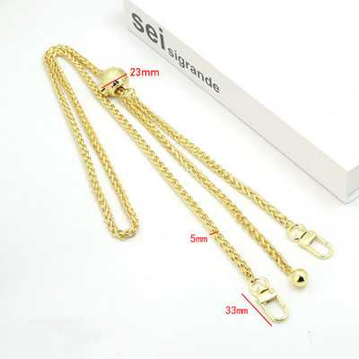 Dodaci za torbe Lanac za torbe DIY PU kožne metalne torbe Remen Podesivi remen za rame Chic Zlatna lopta za zamjenu preko tijela