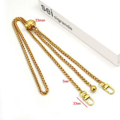 Dodaci za torbe Lanac za torbe DIY PU kožne metalne torbe Remen Podesivi remen za rame Chic Zlatna lopta za zamjenu preko tijela