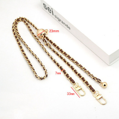 Dodaci za torbe Lanac za torbe DIY PU kožne metalne torbe Remen Podesivi remen za rame Chic Zlatna lopta za zamjenu preko tijela