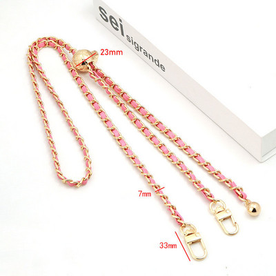Dodaci za torbe Lanac za torbe DIY PU kožne metalne torbe Remen Podesivi remen za rame Chic Zlatna lopta za zamjenu preko tijela