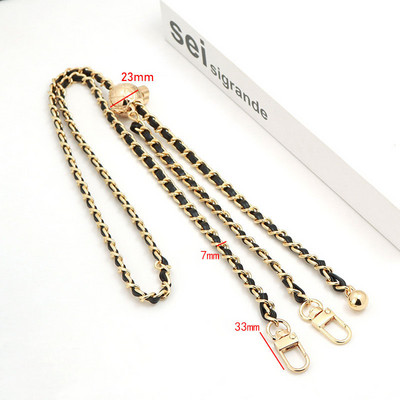 Dodaci za torbe Lanac za torbe DIY PU kožne metalne torbe Remen Podesivi remen za rame Chic Zlatna lopta za zamjenu preko tijela