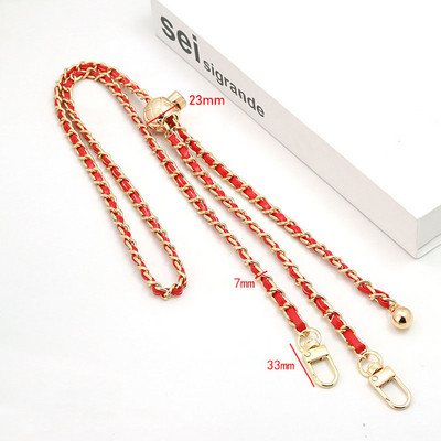 Dodaci za torbe Lanac za torbe DIY PU kožne metalne torbe Remen Podesivi remen za rame Chic Zlatna lopta za zamjenu preko tijela