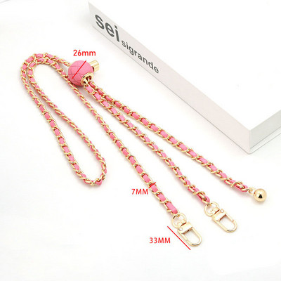 Dodaci za torbe Lanac za torbe DIY PU kožne metalne torbe Remen Podesivi remen za rame Chic Zlatna lopta za zamjenu preko tijela
