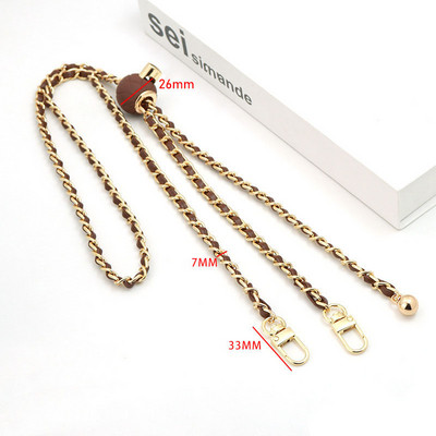 Dodaci za torbe Lanac za torbe DIY PU kožne metalne torbe Remen Podesivi remen za rame Chic Zlatna lopta za zamjenu preko tijela