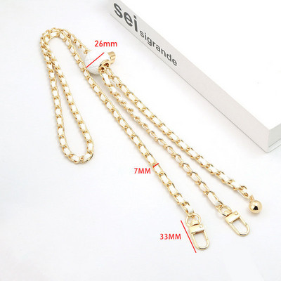 Dodaci za torbe Lanac za torbe DIY PU kožne metalne torbe Remen Podesivi remen za rame Chic Zlatna lopta za zamjenu preko tijela