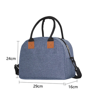 Hordozható ebédlőtáska Élelmiszer termikus doboz Tartós vízálló irodai hűtő ebédlődoboz vállpánttal, szigetelt tokkal