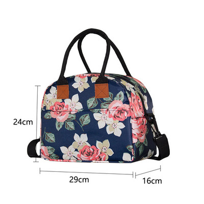 Hordozható ebédlőtáska Élelmiszer termikus doboz Tartós vízálló irodai hűtő ebédlődoboz vállpánttal, szigetelt tokkal