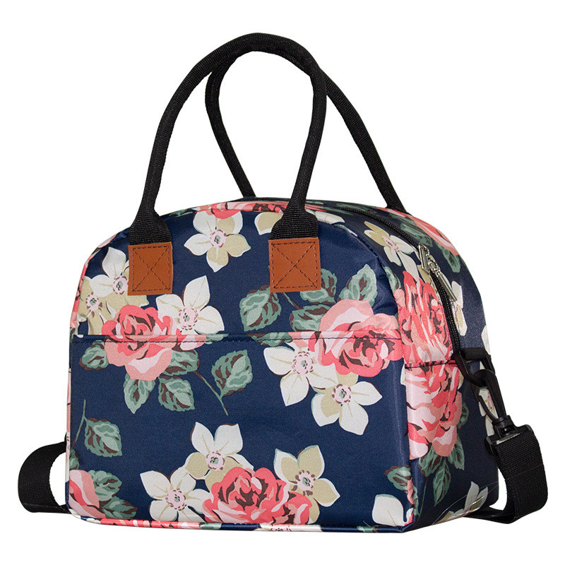 Hordozható ebédlőtáska Élelmiszer termikus doboz Tartós vízálló irodai hűtő ebédlődoboz vállpánttal, szigetelt tokkal