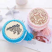 Coș din lemn fund rotund necompletat, bază solidă din lemn croșetat, scobit, bricolaj, pungi, furnituri pentru țesut, artizanat natural, fabricarea de genți de mână