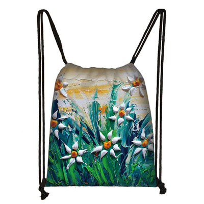 Perunike/runolist s printom cvijeća Torba s uzicom Ženske Kawaii naprtnjače s leptirima Ležerna pohrana za putovanja Djevojke Torba za knjige Poklon