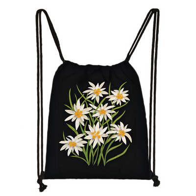 Perunike/runolist s printom cvijeća Torba s uzicom Ženske Kawaii naprtnjače s leptirima Ležerna pohrana za putovanja Djevojke Torba za knjige Poklon