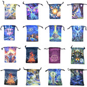 1 kom tiskana baršunasta torba za pohranu tarota, kartica s proročanstvom, dodaci za proricanje vještica, paket s uzicom za tarot karte