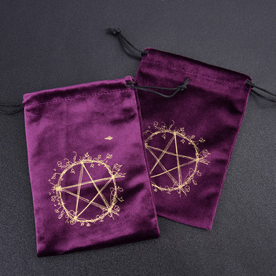 1 kom tiskana baršunasta torba za pohranu tarota, kartica s proročanstvom, dodaci za proricanje vještica, paket s uzicom za tarot karte