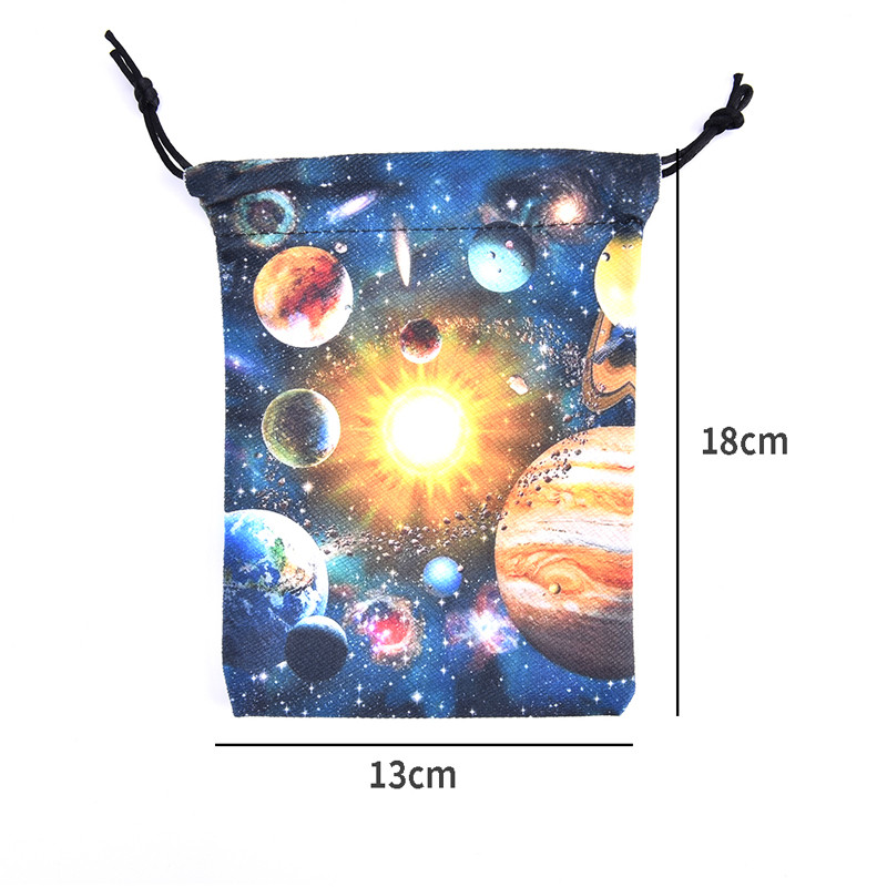 1 kom tiskana baršunasta torba za pohranu tarota, kartica s proročanstvom, dodaci za proricanje vještica, paket s uzicom za tarot karte