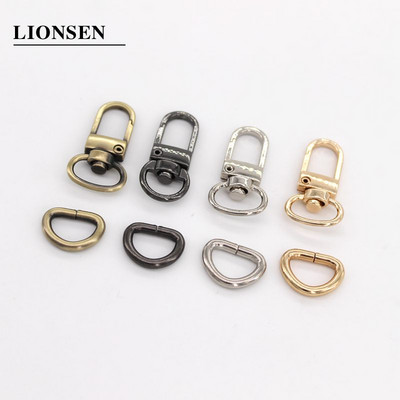 Lionsen 8 σετ Ανταλλακτικά τσάντας Αξεσουάρ Πόρπη τσάντας αποσκευών Γάντζος κουμπώματος/Σκύλος, Κρεμάστρα τσάντας Αστακός Κούμπωμα D δακτύλιος διαμέτρου 10 mm