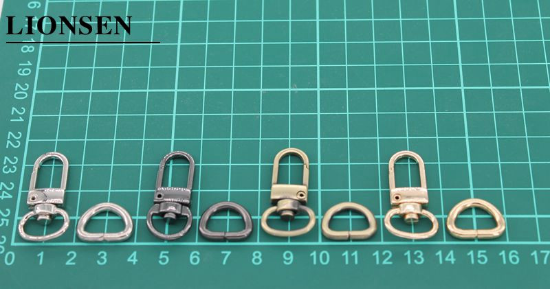 Lionsen 8 σετ Ανταλλακτικά τσάντας Αξεσουάρ Πόρπη τσάντας αποσκευών Γάντζος κουμπώματος/Σκύλος, Κρεμάστρα τσάντας Αστακός Κούμπωμα D δακτύλιος διαμέτρου 10 mm