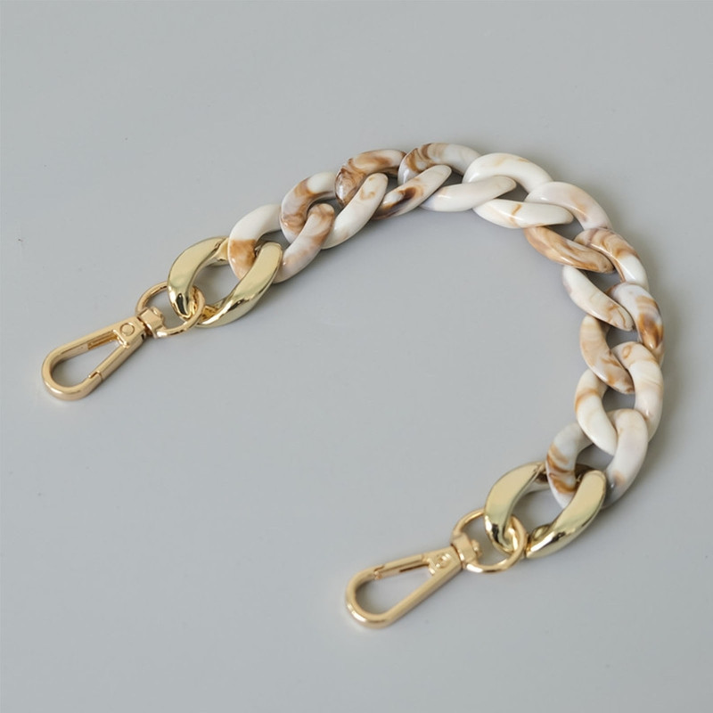 Táska fogantyús lánc DIY akrilgyanta kézitáska pánt váll pénztárca csere pántok csatokkal táskákhoz