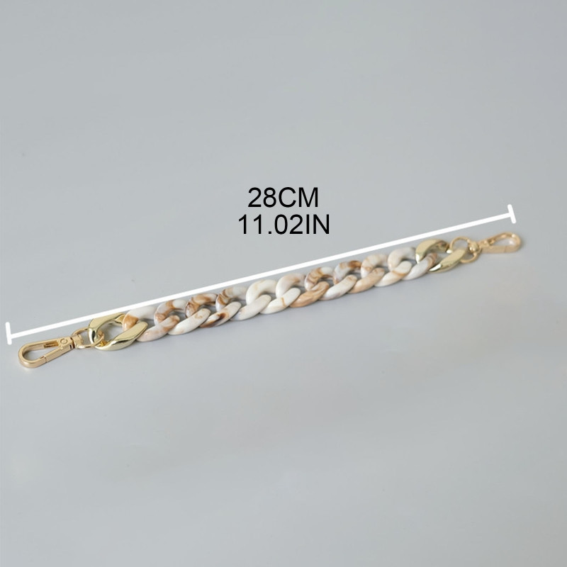 Táska fogantyús lánc DIY akrilgyanta kézitáska pánt váll pénztárca csere pántok csatokkal táskákhoz