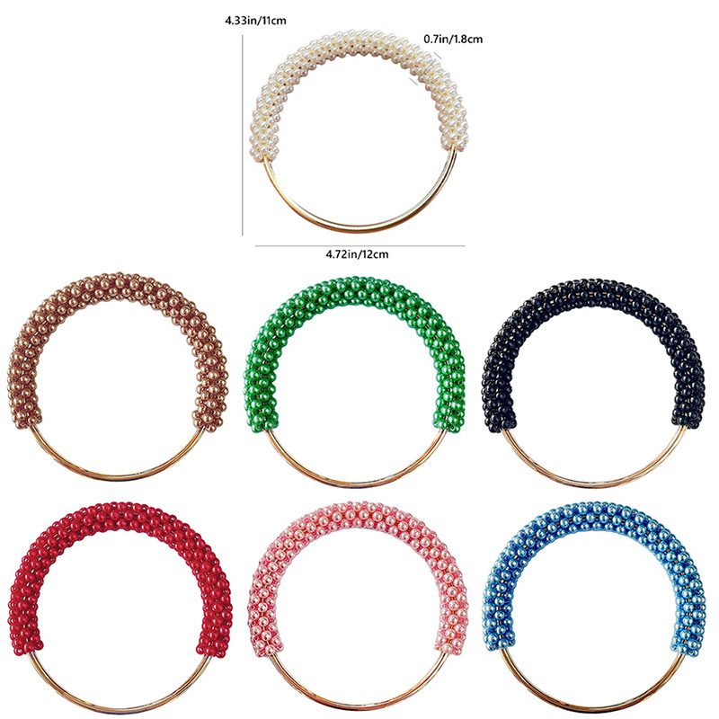 Pērļu apaļas somas roktura gredzens, pīts krāsains krelles sievietēm Rokassomu maka rāmis DIY roku darbs somas aksesuāri