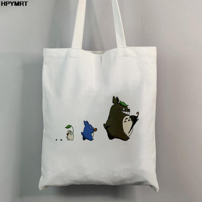Totoro Studio Ghibli Miyazaki Hayao torba za kupnju Anime torbe Ženske torbe za kupnju s printom crtića Eko platnena velika torba Ženska ručna torba