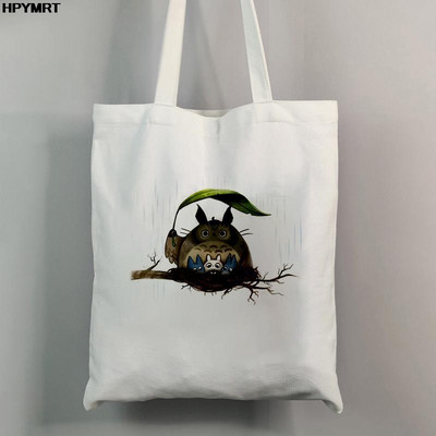 Totoro Studio Ghibli Miyazaki Hayao torba za kupnju Anime torbe Ženske torbe za kupnju s printom crtića Eko platnena velika torba Ženska ručna torba