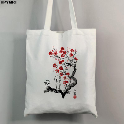 Totoro Studio Ghibli Miyazaki Hayao torba za kupnju Anime torbe Ženske torbe za kupnju s printom crtića Eko platnena velika torba Ženska ručna torba