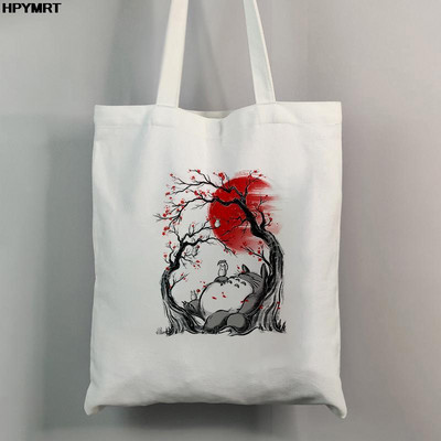 Totoro Studio Ghibli Miyazaki Hayao torba za kupnju Anime torbe Ženske torbe za kupnju s printom crtića Eko platnena velika torba Ženska ručna torba