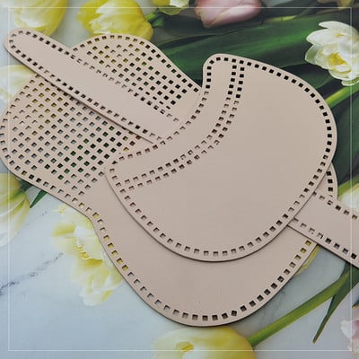 3 db/készlet Új szőtt PU bőr hálós kézzel készített nyeregtáska barkácsolás bőr kiegészítők kötőtáska PU bőrtáska kiegészítők tábla