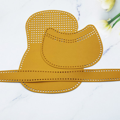 3 db/készlet Új szőtt PU bőr hálós kézzel készített nyeregtáska barkácsolás bőr kiegészítők kötőtáska PU bőrtáska kiegészítők tábla