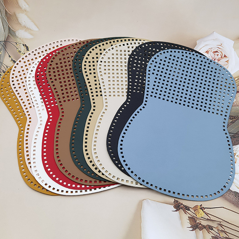 3 db/készlet Új szőtt PU bőr hálós kézzel készített nyeregtáska barkácsolás bőr kiegészítők kötőtáska PU bőrtáska kiegészítők tábla