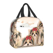 Biewer Kutije za ručak koje se mogu ponovno koristiti Žene Nepropusni Jorkširski terijer Pas Termalni hladnjak Torba za ručak izolirana za hranu Djeca Školska djeca