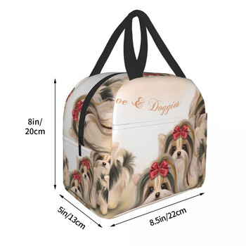 Biewer Resuable Lunch Boxes Γυναικείες στεγανές Yorkshire Terrier Dog Θερμικό ψυγείο με μόνωση τροφίμων Παιδική τσάντα μεσημεριανού γεύματος Παιδιά σχολείου