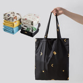 Salokāma iepirkumu soma sievietēm liela ietilpība, videi draudzīga pārnēsājama atkārtoti lietojama sieviešu rokassomas Pārtikas preču plecu somas Pircējs