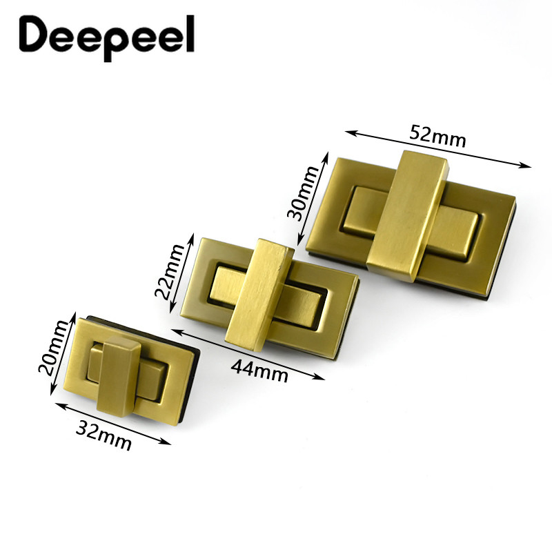 2gab Deepeel Metāla Turn Twist Lock sprādzes DIY rokassomu somām maciņam Aparatūra Aizdare Somas Aizbīdnis Daļas Aksesuāri BF616