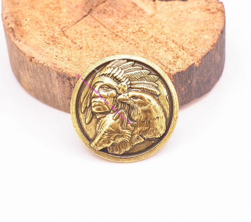 10 vnt. Amerikos vakarų indėnų vyriausiojo vilko erelio galvos, odinio rankdarbių diržo balno segtukas Concho puošmena atsukama atgal