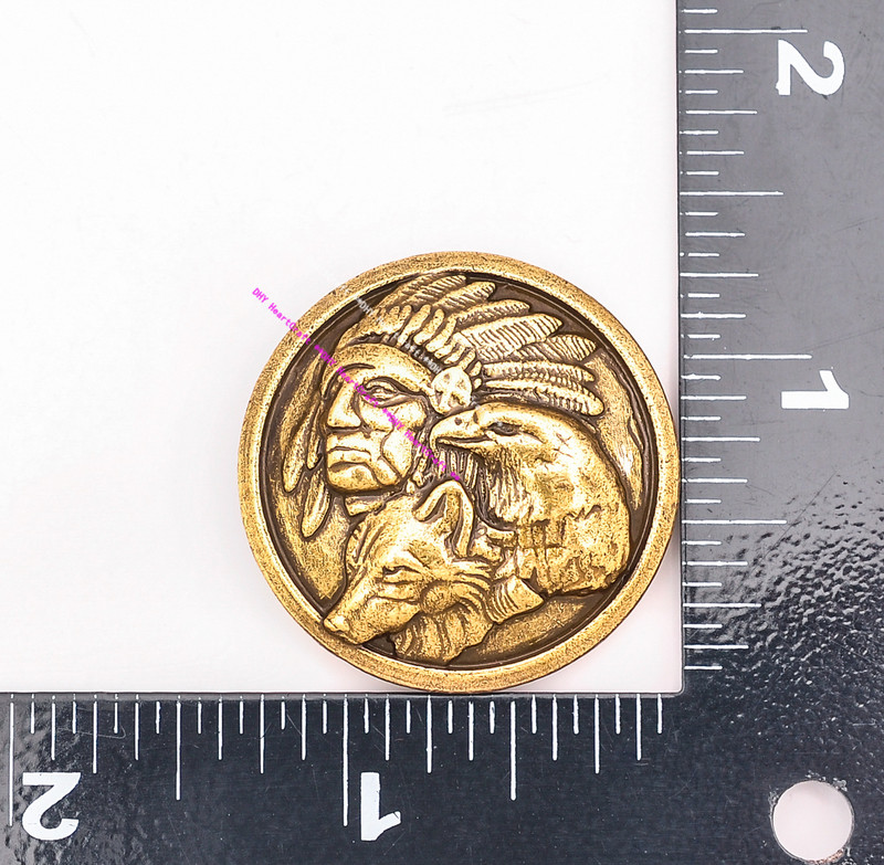 10 vnt. Amerikos vakarų indėnų vyriausiojo vilko erelio galvos, odinio rankdarbių diržo balno segtukas Concho puošmena atsukama atgal