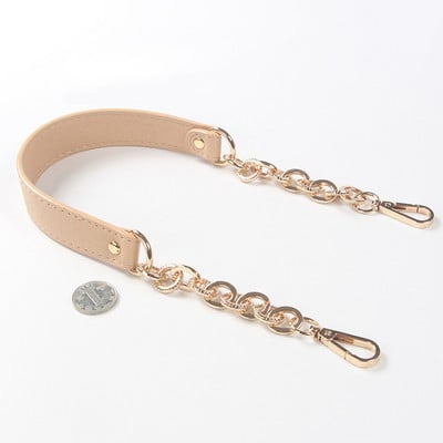 1 τεμ 56,5 εκ. ώμος χιαστί τσάντα λουράκι PU Δερμάτινη λαβή τσάντας με μεταλλικές αλυσίδες 2 εκ. Ανταλλακτικό τσάντα τσάντα ζώνης αξεσουάρ