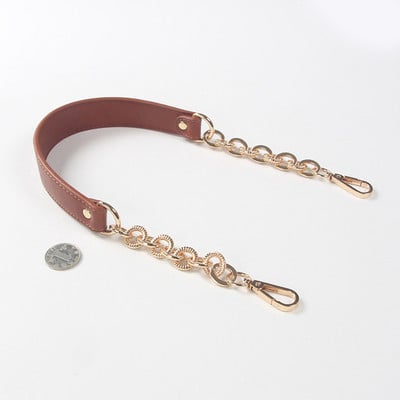 1 τεμ 56,5 εκ. ώμος χιαστί τσάντα λουράκι PU Δερμάτινη λαβή τσάντας με μεταλλικές αλυσίδες 2 εκ. Ανταλλακτικό τσάντα τσάντα ζώνης αξεσουάρ