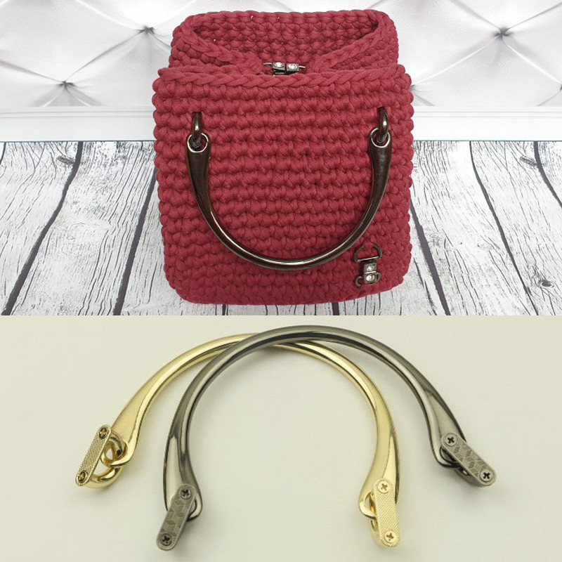 Fém erszénykeret fogantyú táska bőr vállpánt táska fogantyúja barkács kézműves csere kézitáska készítési kiegészítőkhöz