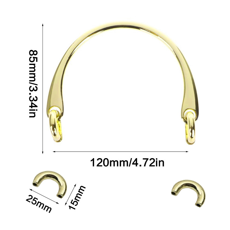 Fém erszénykeret fogantyú táska bőr vállpánt táska fogantyúja barkács kézműves csere kézitáska készítési kiegészítőkhöz