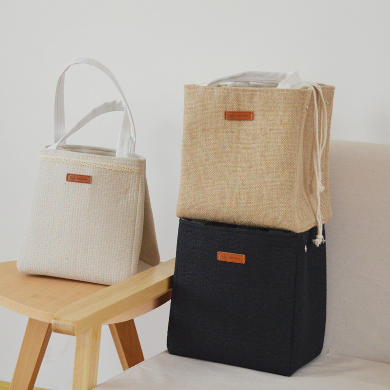 Funkcionális mintázatú hűtő ebédlődoboz Hordozható szigetelt vászon ebédtáska termikus étel piknik ebédzsákok női gyerekeknek Lonchera