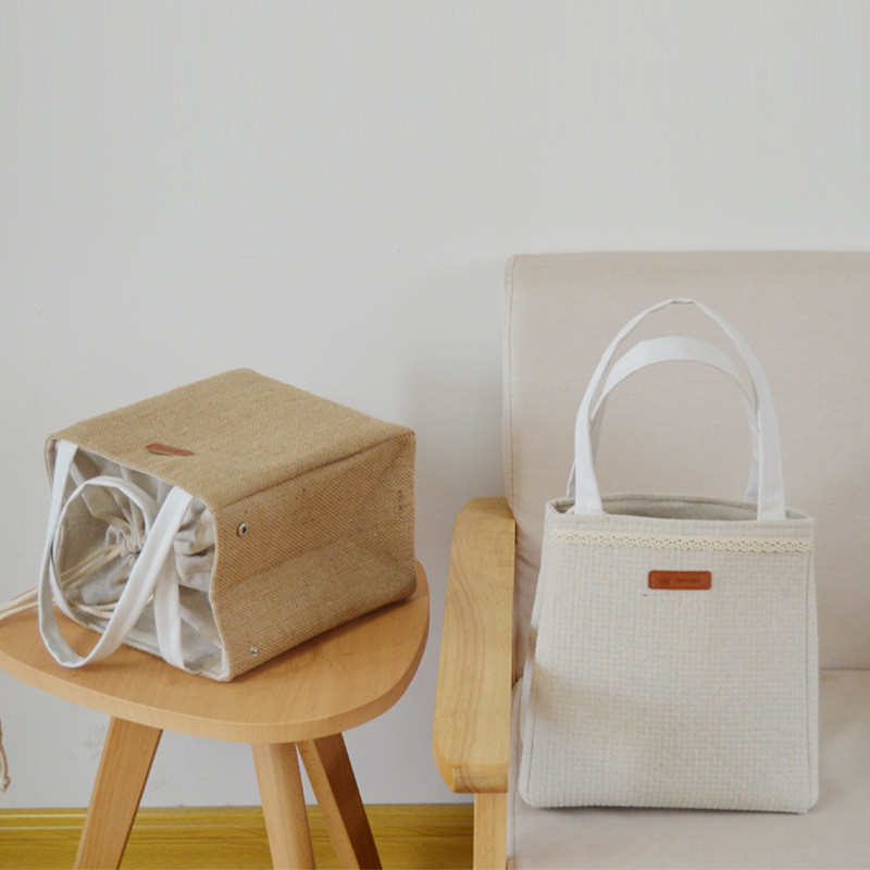 Funkcionális mintázatú hűtő ebédlődoboz Hordozható szigetelt vászon ebédtáska termikus étel piknik ebédzsákok női gyerekeknek Lonchera