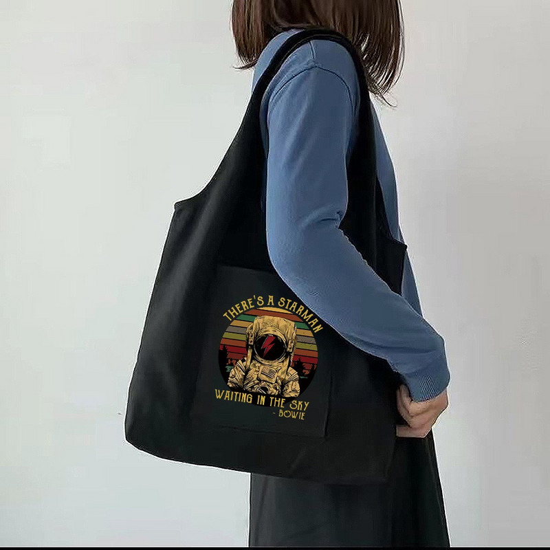 Torba za kupovinu Ženska platnena torba na rame Modni ispisi Periva ručna torba velikog kapaciteta Messenger torba za višekratnu upotrebu Kupci