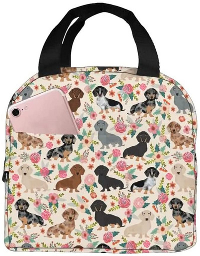 Takso šunų nešiojamas pietų krepšys, izoliuotas aušintuvas, skirtas kelionių iškylai darbo mokyklai