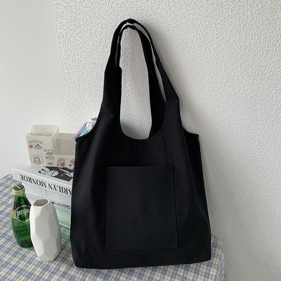 2023. Shopping Bag Ženska torba Pure Colour Series Bež višekratna Harajuku Commuter Jednostavna modna torba velikog kapaciteta