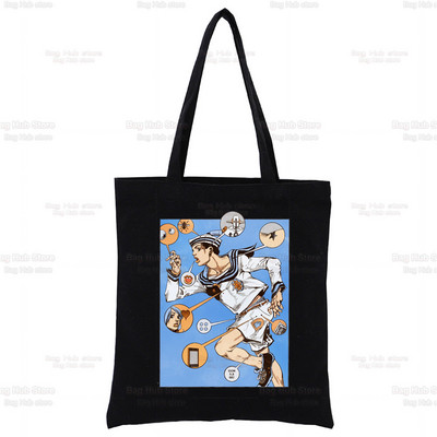 JoJo Bizarr Kaland Kő Óceán Acélgolyó Futás JoJo Oroszlán Rajzfilm Nyomtatás Bevásárlótáskák Lányok Divat Alkalmi csomag Kézitáska