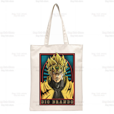 JoJo Bizarr Kaland Kő Óceán Acélgolyó Futás JoJo Oroszlán Rajzfilm Nyomtatás Bevásárlótáskák Lányok Divat Alkalmi csomag Kézitáska