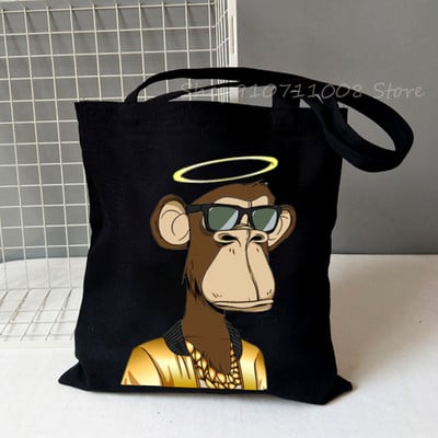 Nuobodu Ape jachtklubas Vintažiniai pirkėjų krepšiai, moteriški, vyriški, pirkinių krepšiai, krepšys, pečių krepšys, drobiniai krepšiai NFT mados aukštosios gatvės krepšiai