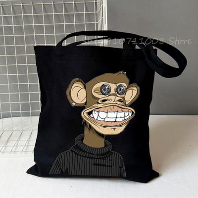 Nuobodu Ape jachtklubas Vintažiniai pirkėjų krepšiai, moteriški, vyriški, pirkinių krepšiai, krepšys, pečių krepšys, drobiniai krepšiai NFT mados aukštosios gatvės krepšiai